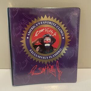 Vintage America's Favorite clown Emmitt‎ Kelly Jr. 3 Ring Binder  Flambro